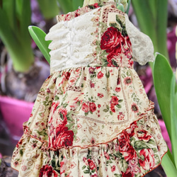 みーこ 薔薇小花犬服ハンドメイドワンピースおまとめ みーこ 様専用薔薇小花犬服ハンドメイドワンピースおまとめ