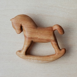 木製胸針斯堪的納維亞[木馬]動物圖案木雕木製胸針斯堪的納維亞商品配件聖誕禮物 第2張的照片