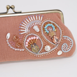 珠繡眼鏡盒/筆袋袋 9 粉紅色 第8張的照片