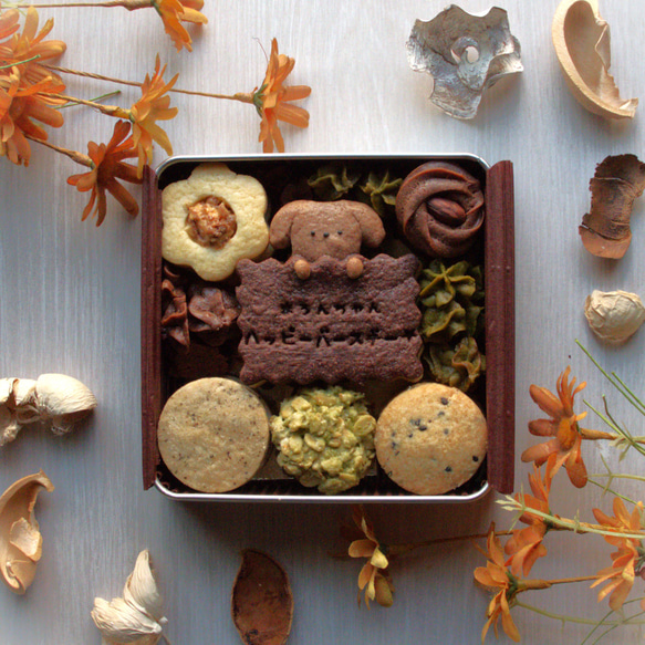 アニマルメッセージクッキー缶（ハリネズミ・ネコ・ウサギ・イヌ・ペンギン・クマ）＊発酵バターと米油使用＊ 7枚目の画像