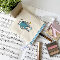 刺繍ポーチ✳︎オリジナルキャラクター✳︎シンプルポーチ✳︎プリンセス✳︎ぺたんこポーチ✳︎プレゼント 14枚目の画像