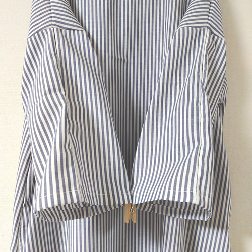 シンプルチュニックワンピース/ストライプ/ブルー ワンピース 野の花