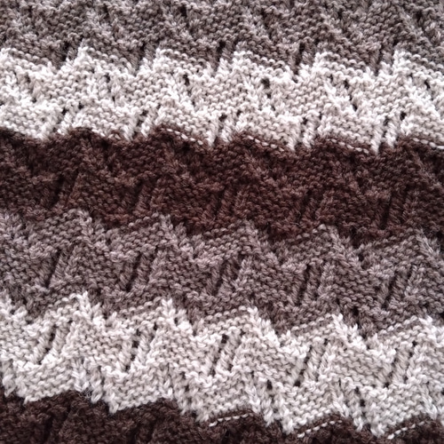 手編み＊しましま＊ブランケット その他インテリア雑貨 white