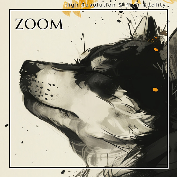 【犬花爛漫 - 柴犬 No.3】モダンアートポスター 犬の絵 犬の絵画 犬のイラスト 3枚目の画像