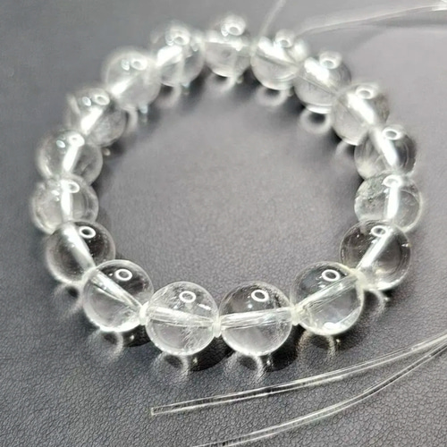 強力な浄化 10㎜ カンチェンジュンガ産 水晶ブレスレット 産地鑑別取得