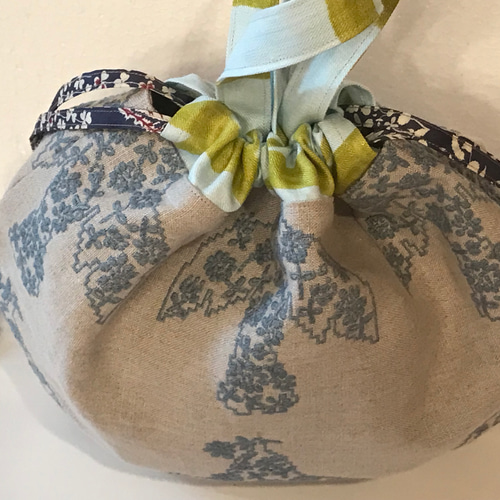 ミナペルホネン*生地使用*しじみ巾着*バッグ*odyssey*run run run 巾着