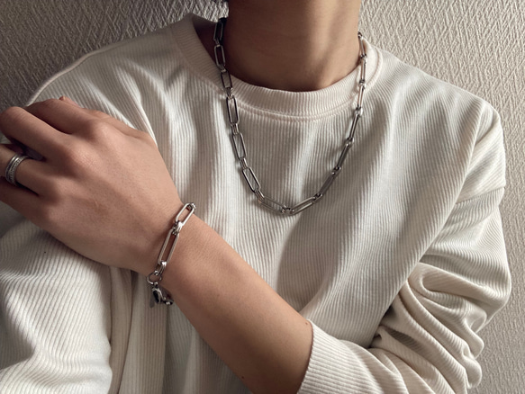 ーsquare chain braceletー　チェーンブレスレット　サージカルステンレス　ブレスレット　チェーン 5枚目の画像