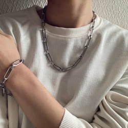 ーsquare chain braceletー　チェーンブレスレット　サージカルステンレス　ブレスレット　チェーン 8枚目の画像