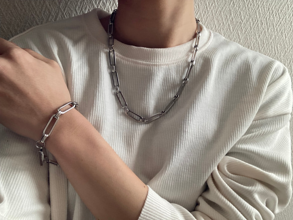 ーsquare chain braceletー　チェーンブレスレット　サージカルステンレス　ブレスレット　チェーン 8枚目の画像