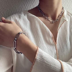 ーsquare chain braceletー　チェーンブレスレット　サージカルステンレス　ブレスレット　チェーン 18枚目の画像