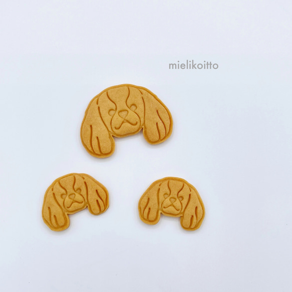 小さなキャバリア【クッキー型・スタンプ型セット】犬 2枚目の画像