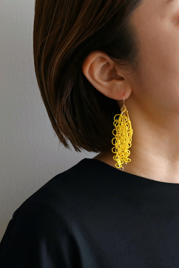 スリムタイプ追加/タイプセレクト】 mimosaピアス/ミモザピアス 水引