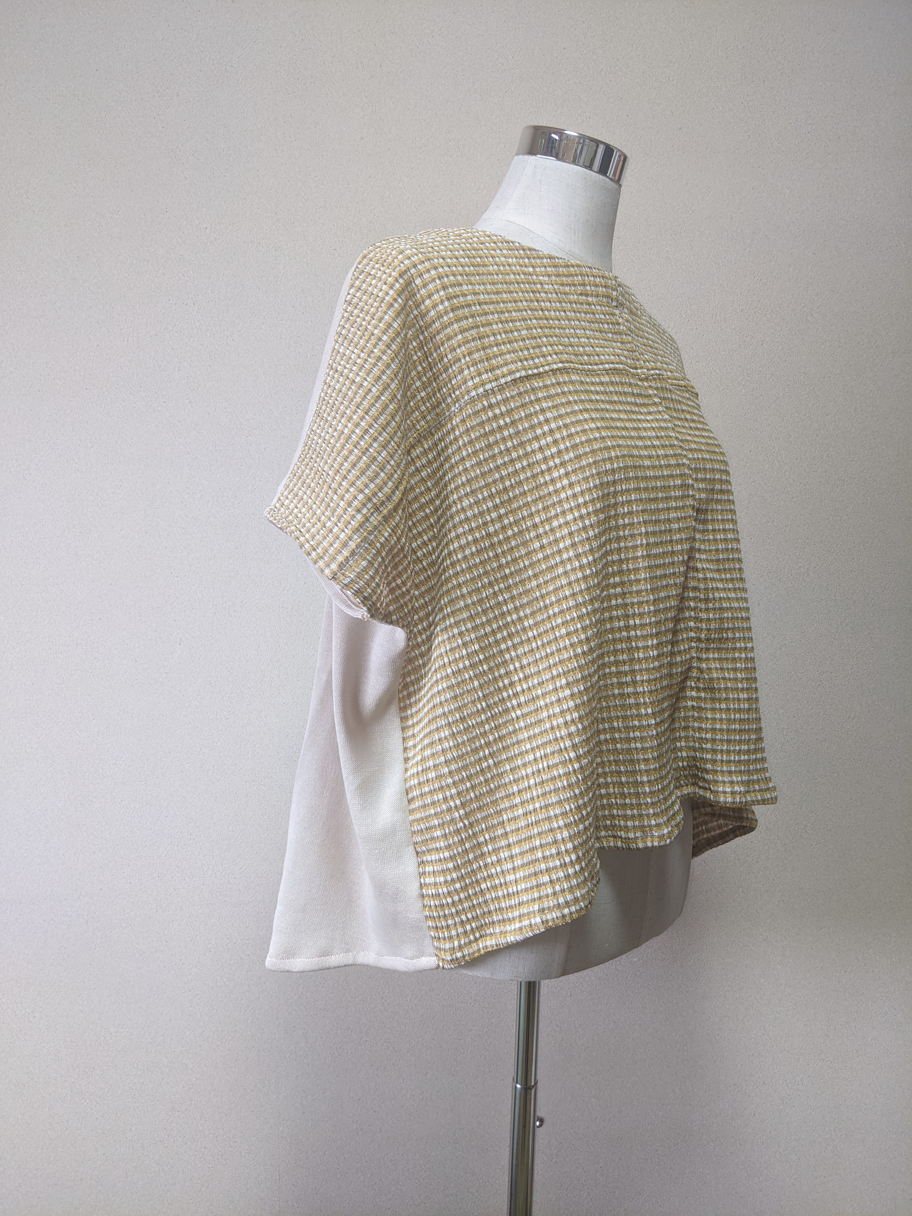 【チェック柄】幅広プルオーバー