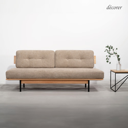 アンティーク　アイアン　ソファ　フレームのみ　引き取りも可 Wood frame sofa 2P No.27 / 天然木とアイアンフレームソファ