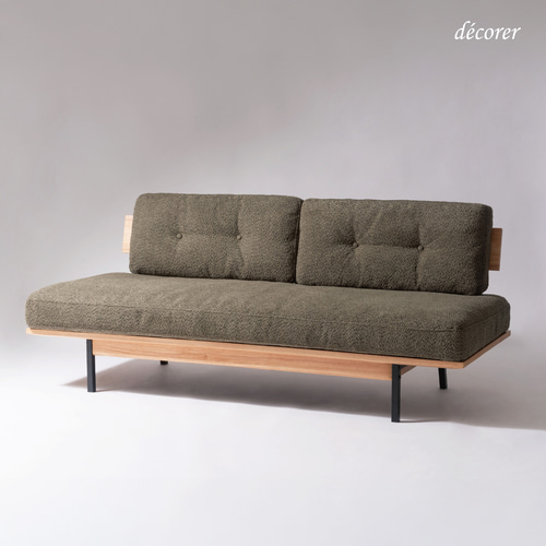 アンティーク　アイアン　ソファ　フレームのみ　引き取りも可 人気No.1ソファ*天然木とアイアンフレームソファ[2人掛け : 2色