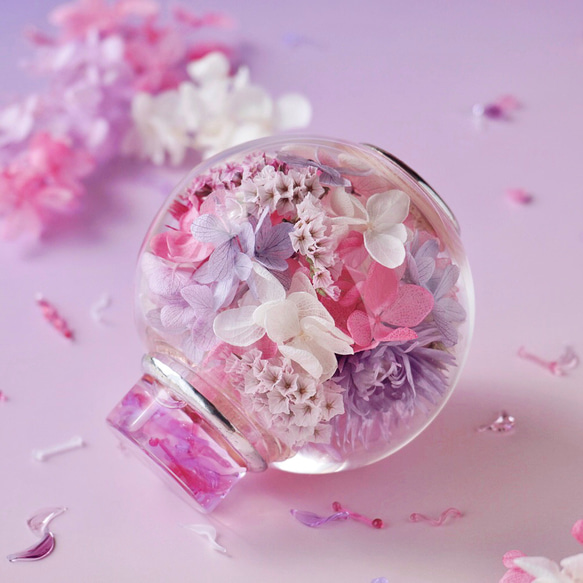 紫陽花の万華鏡 「花舞う春色のそら 」/ 紫陽花 プリザーブドフラワー