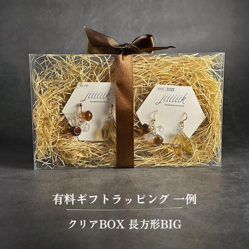 有料ギフトラッピング クリアBOX ピアス（その他） jiiiiiik（ジーク