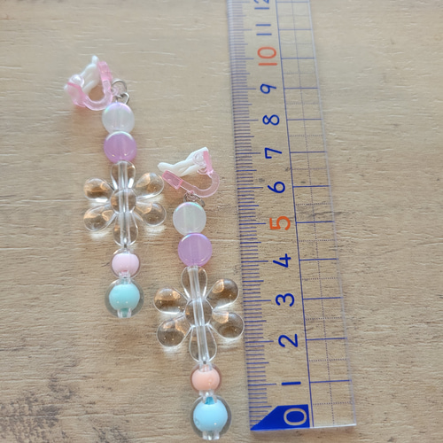 2.ハンドメイド 子供用イヤリング キッズイヤリング フラワー