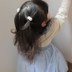 1歳からのキッズヘアゴム　『キラまるヘアゴム』　ゆめかわマーブル　2個セット　親子お揃い　ベビーヘアゴム 3枚目の画像