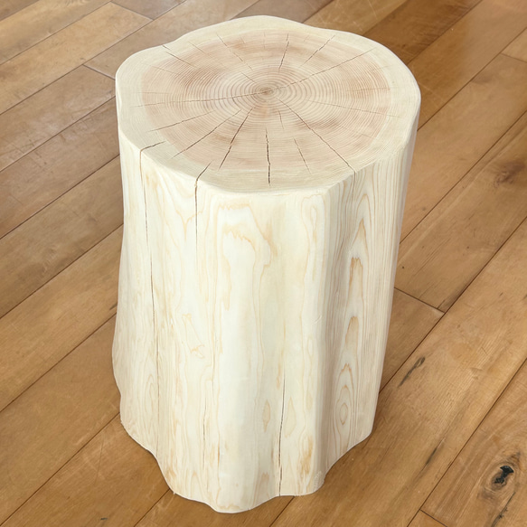 Hinoki  Wood  Stool  No.602 2枚目の画像