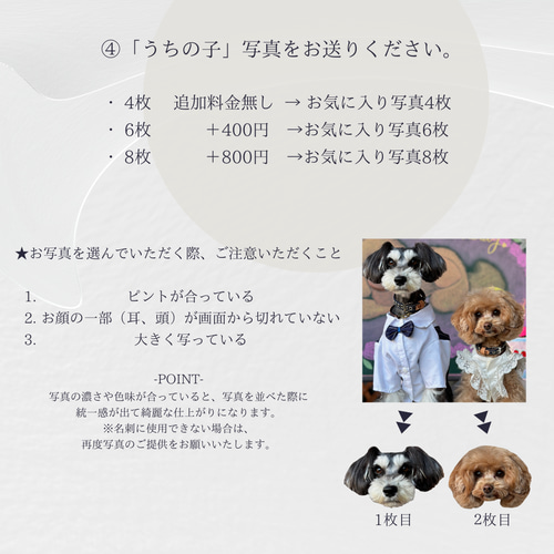 に子ページ　うちの子オーダー うちの子名刺 セミオーダー両面印刷100枚 QRコードオプション