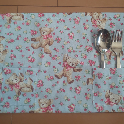 GIRLS くるくるランチョンマット❗️カトラリーケース不用❗️size