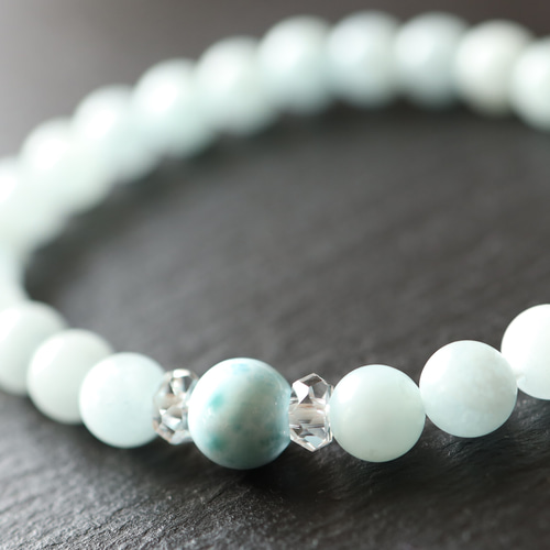 ラリマー天然石 ブレスレット 8ミリ