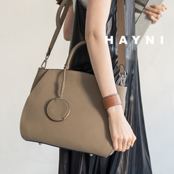 本革トートバッグ ファスナー付き 2way ショルダーバッグ 通勤 自立