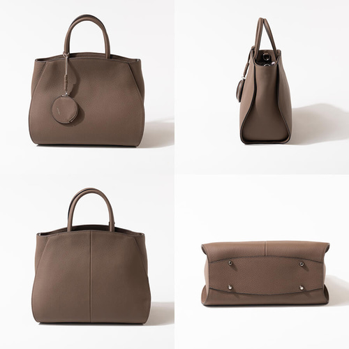 本革トートバッグ ファスナー付き 2way ショルダーバッグ 通勤 自立