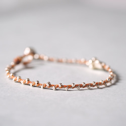 Silver braid bracelet 'Orange' 2枚目の画像