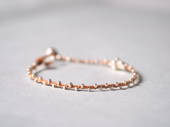 Silver braid bracelet 'Orange' 2枚目の画像
