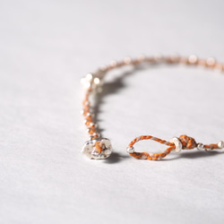 Silver braid bracelet 'Orange' 3枚目の画像