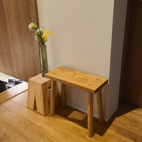 欅サイドテーブルアイアン家具観葉植物一輪挿し花台一枚板盆栽台