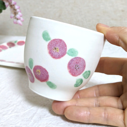 『春の福袋』『母の日セット』椿柄のフリーカップ&長皿b 5枚目の画像