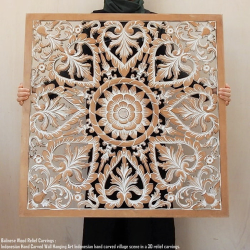レリーフ 40cm×80cm Jepun ジュプン 長方形 WW アートパネル