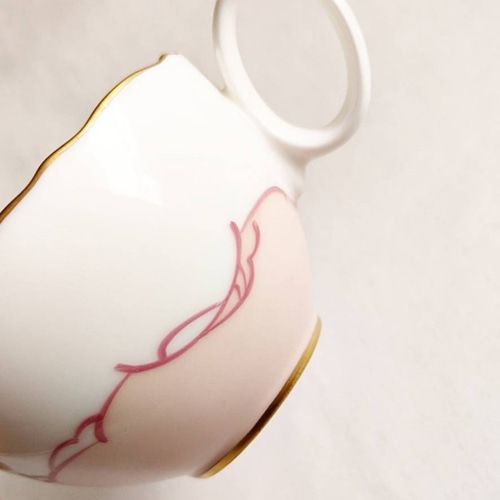 バラのティーカップ&ソーサー ペア / 手描き 磁器絵付け ティーカップ