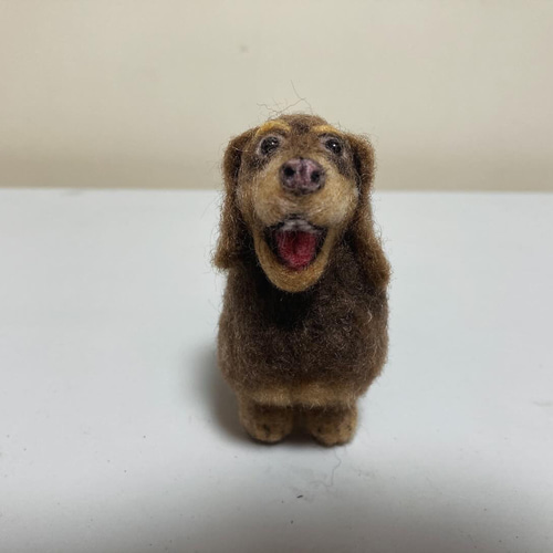 ◇羊毛フェルト◇ダックスフンド犬の子犬◇ハンドメイド◇犬