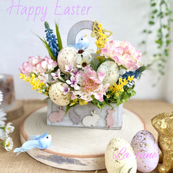 2way♪ 〜Happy Easterパステルカラーエッグの春色満開アレンジ〜 1枚目の画像