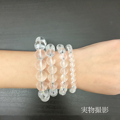 天然石 水晶 12mm/10mm/8mm/6mm玉 ブレスレット 数珠 メンズ
