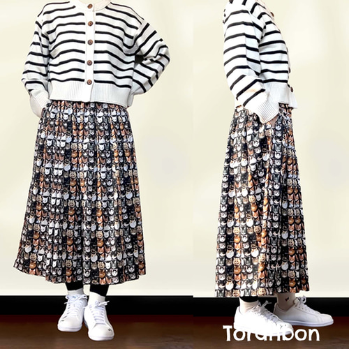 マキシ丈☆お色が選べる♪大人気の密猫スカート！すっきりシルエットの