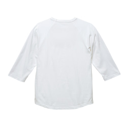ラグランTシャツ【ホワイト】 刺繍ワッペン WEDNESDAY GYM HOOPS JUMP SWISH 2枚目の画像