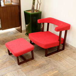 Personal care sofa & Ottoman ( Brown × Red ) 第1張的照片