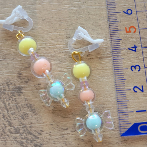 3.ハンドメイド 子供用イヤリング キッズイヤリング キャンディ