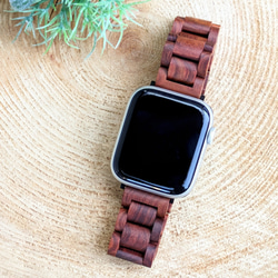 [木錶帶]EINBAND Apple Watch 天然木質 20mm [紫檀] 第4張的照片