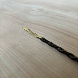 ソイルスティック　根かき棒　アンティーク　月刀（約幅4mm 長さ20cm） 4枚目の画像