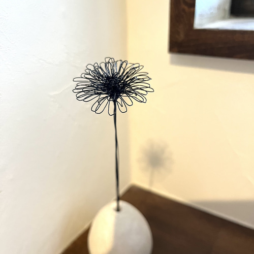 受注制作】たんぽぽの一輪挿し 春 ワイヤーアート ワイヤー