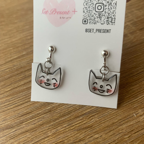 アンティーク猫ちゃんピアスイヤリング　940 275s0.jpg