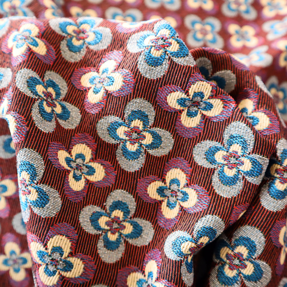 クローバー 幾何学柄 ゴブラン織り生地 ジャガード織り 17枚目の画像