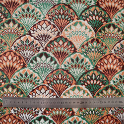 スカラップ柄 ゴブラン織り 生地 ジャガード織り 民族調 几何学模様 19枚目の画像
