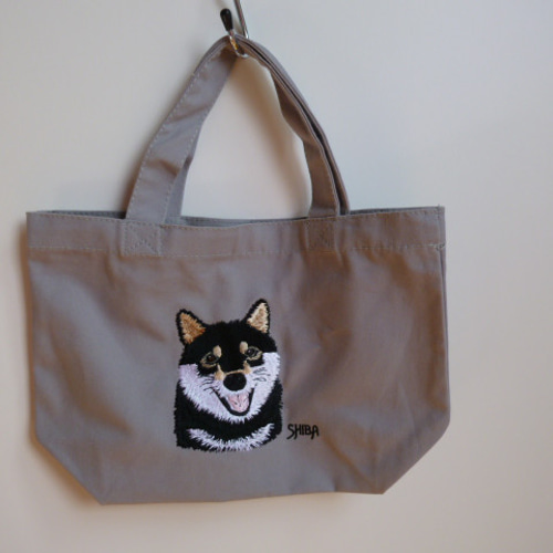 黒柴犬 刺繍トートバック トートバッグ MZ DESIGN 通販 17378299